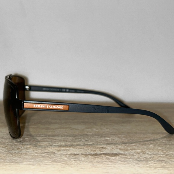 Armani Exchange Sunglasses Matte Gunmetal Polarized Brown - Picture 3 of 6